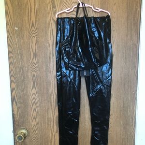 Brand new crop top with pants set. Brand new w tag